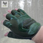 Takticke rukavice Mechanix kratke zelene