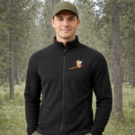 Lovački polar duks sa vezom Fazan crni