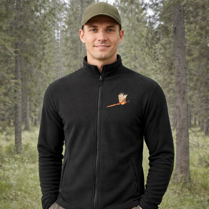 Lovački polar duks sa vezom Fazan crni