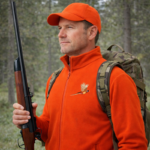 Lovački polar duks sa vezom Fazan Fluo