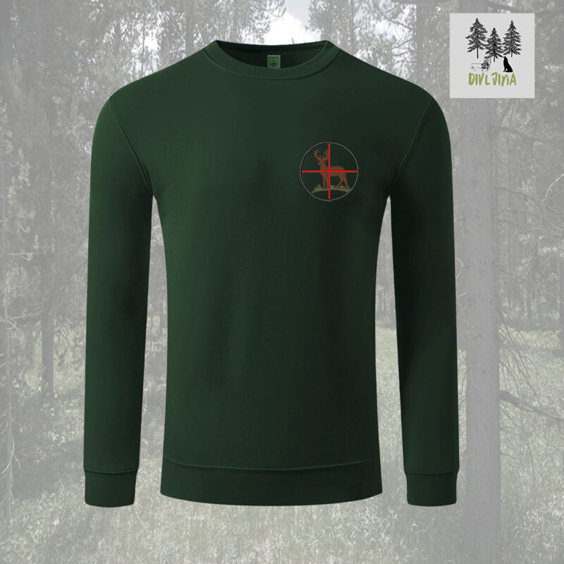 Lovački duks sa vezom Jelen – zeleni