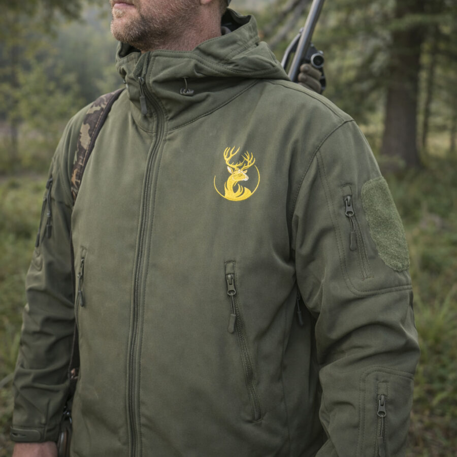 Lovačka jakna sa vezom jelena