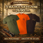 Set od 3 Lovacke majice sa vezom