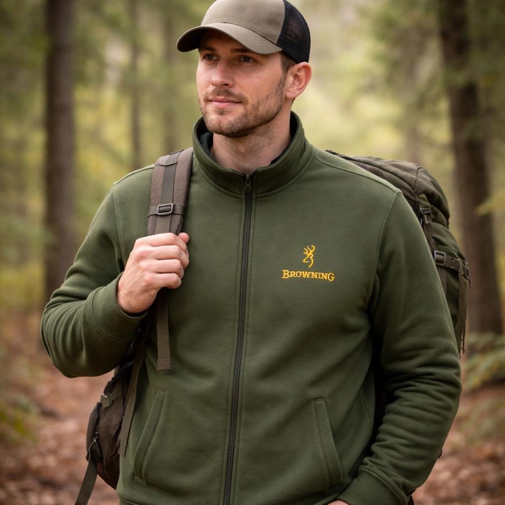 Browning muški duks sa rajsferšlusom – maslinasto zeleni